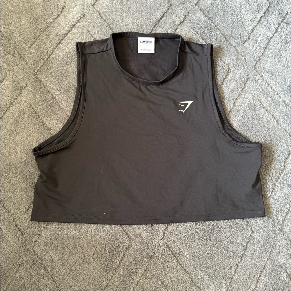Gymshark Black Cropped Muscle Tank